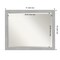 Beveled Bathroom Wall Mirror, Vista Brushed Nickel Narrow Frame